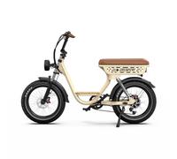 ONESPORT W77 Vélo Électrique - Moteur 250W Batterie 48V18AH Pneus De 20 Pouces Freins Hydrauliques - Beige