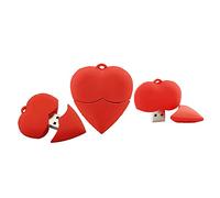 OneSquareCore 16GB des clefs USB en Forme de Coeur pendrives Stylo Drive mémoire Flash USB Flash Disk Disque Dur - u Disquette clé USB USB 2.0 Pen Drive pendrive (Red)
