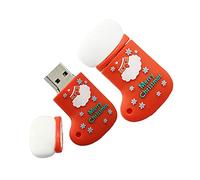 OneSquareCore 32GB noël Sock Forme clé USB USB 2.0 bâton Flash Disk clé USB u Disquette Pen Drive USB 2.0 Reste pendrive clé USB de mémoire externes chaîne Stockage Disque USB (Red)