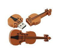 OneSquareCore 32GB Violon Clef USB en Forme de Disque Flash - Clé USB Pen Drive - Mémoire de Stockage Externe Pendrive (Brown)