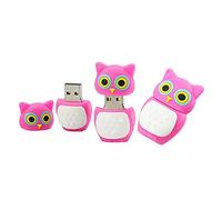 OneSquareCore 64GB Chouette Forme des clefs USB, Stylo Drive Memoria Flash Reste pendrives Disque Flash USB clé USB u Disk clé USB USB 2.0 Pen Drive pendrive (Rose)