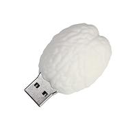 OneSquareCore 64GB Modèle de Cerveau USB 2.0 Flash Drive Memory Stick Stitch Thumb Drive Data Storage PenDrive USB Drive Jump Drive (White)