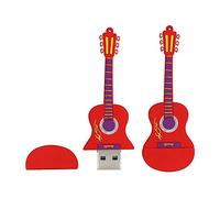 OneSquareCore 8GB Guitare de lecteurs Flash USB USB 2.0 Forme Disque mémoire u Stockage clé USB pendrive à chaîne de clé USB (Red)