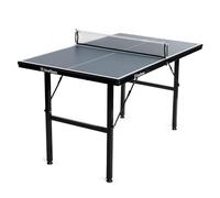 OneTeam Table de Ping Pong avec des Dimensions de 135x75x76 cm pour Jouer en Intérieur avec Filet Plateaux Pliables Bleu Foncé