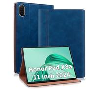 ONETHEFU Coque pour Honor Pad X8a 2024 6èMe GéNéRaetion 11 Pouces éTui Tablette avec Pochette et Support Housse de Protection en Cuir PU Bleu