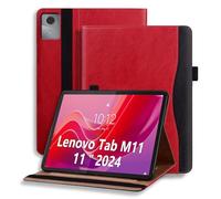 ONETHEFUL Coque Compatible avec Lenovo Tab M11 2024(TB330FU/TB330XU) 11Pouces 2024 Tablette, Étui de Protection Fin avec Support pour Lenovo Tab M11 Rouge