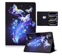 ONETHEFUL Coque pour iPad Pro 11 Pouces 2024 (M4 5ème Génération) Tablette Housse Cover Protection Étuis avec PU Cuir et Stand - Marguerite éléphant