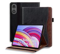ONETHEFUL Coque pour Redmi Pad Pro 2024 12.1 Pouces Étui Tablette avec Pochette et Support Housse de Protection en Cuir PU Noir