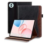 ONETHEFUL Etui de Protection pour Honor Pad 10 12.1ème Génération - en Cuir PU, Réglable à Plusieurs Angles, 2 Logements de Cartes, Logement pour Stylet, Réveil Automatique - Noir