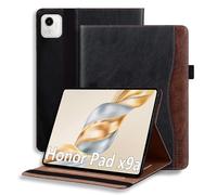 ONETHEFUL Etui de Protection pour Honor Pad X9a 11.5ème Génération - en Cuir PU, Réglable à Plusieurs Angles, 2 Logements de Cartes, Logement pour Stylet, Réveil Automatique - Noir