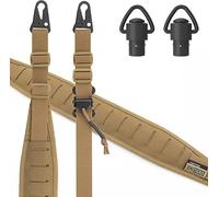 OneTigris Bandoulière pour fusil à 2 points, bande de 2,54 cm de large avec crochets de carabine interchangeables de style HK, longueur ajustable