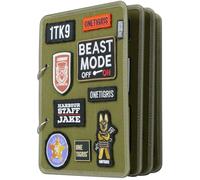 OneTigris Classeur Patch à Feuilles - Classeur Patch Scratch 28 x 20 cm, 4 pages double-face à surface auto-agrippante, anneaux métalliques amovibles, organisateur tactique pour écussons