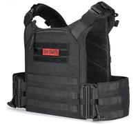 OneTigris Gilet Tactique FYR Airsoft, Gilet Porte Plaque, Réglable et Respirant, Gilet par Balle pour Paintball Police Airsoft