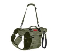 OneTigris Harnais de Levage pour Chien, Invictus Harnais pour Chien handicapé Sangle réglable, 3 poignées et Leggings arrière Amovibles - Vert M