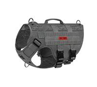 OneTigris Harnais de sécurité réglable pour chiens de grande et moyenne taille, En maille Aire, Ultra respirant, Avec 2 poignées, Gilet pour chien