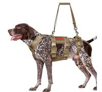 OneTigris Harnais pour chien, SKYEWALKER Support réglable avec 2 poignées pour le soutien et la rééducation, adapté pour les chiens de taille moyenne et grande, marron, XL
