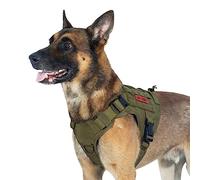 OneTigris Harnais Veste/Gilet De Chien Résistant à Eau en Nylon 1000D avec Molle pour Marche Randonnée Chasse Dressage Tactique (XL, Vert de Ranger)