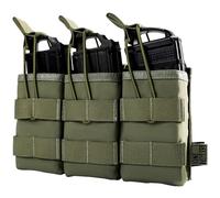 OneTigris Porte Chargeur Triple M4/M16/AK/AR/FAMAS La Pochette des Magasins Tactiques avec Molle pour Airsoft (Coyote - Version Améliorée)