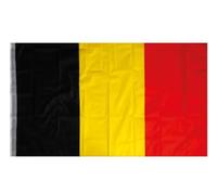 OneTools Belge drapeau 150x90 cm, noir/jaune/rouge, support avec style, adapté à l'extérieur