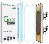 Onetouch 2 + 2 Pieces Glass Screen Protector For Samsung Galaxy S25 Ultra 5g, 9h Hardness, With Camera Lens Protector Film, Easy Bubble-Free Installation