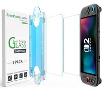 OneTouch Tempered Glass Screen Protector for Nintendo Switch 2 2025 with Automatic Alignment Kit,Bubble Free [2 Pieces]
