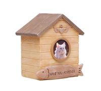 OneTreeTime Boîte à cendres funéraire pour chats et animaux domestiques avec mots mémoire en résine - Urnes pour chats - Boîte à souvenirs - Cercueil funéraire (chat)