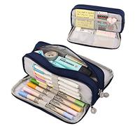 OneTreeTime Grande trousse à crayons pour filles et garçons, grande capacité avec 3 compartiments pour stylos, papeterie, maquillage, trousse de maquillage pour enfants, femmes, hommes, adolescents,