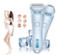 OneTreeTime OneTreeTime Glide Pro Rasoir électrique 2 en 1 pour femme, le Glide Pro 3.0 portable pour femme, étanche IPX7, humide et sec, pour jambes, bras, aisselles, zone pubienne (bleu)