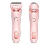 OneTreeTime Rasoir électrique professionnel 2 en 1 pour femme, rasoir complet avec affichage numérique, épilation indolore pour peaux sensibles, humides et sèches (rose)