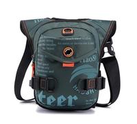 OneTreeTime Sac banane pour homme, femme, garçon, fille avec sangle de jambe, sac banane pour moto, cyclisme, voyage, sport de plein air, sac de gym, Vert, Cool