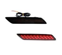ONETREND Feu Antibrouillard Arrière Voiture Pour Civic Sedan 2013-2015 2 Réflecteurs Pare-chocs À LED Rouges Fonctionnant Comme Feux Arrière Feux Freinage Feux Antibrouillard(Smoke Lens)