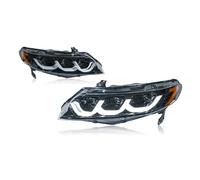 ONETREND Feux Avants Voiture Pour Civic 8e 2006-2011 Phares LED Clignotants Feux De Jour Accessoires Automobiles Phares Avant