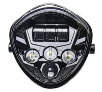 ONETREND Moto Phares Pour Kawasaki Pour Suzuki Phare Avant Universel À LED 50 W Pour Moto Avec Support De Fixation Et Faisceau DRL H/L Phare Assembly(1x Black)