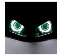 ONETREND Phare Avant Moto Pour Kawasaki Pour Ninja 300 2013-2018 EX300 Pour NINJA300 2014 2015 2016 2017 Phare De Moto Angel Eyes HID Phare Ensemble Phare Moto(Green)
