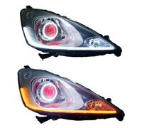 OneTrend Pour FIT Pour JAZZ 2003-2013 Ensemble Phares LED | Xénon Ange Diable Oeil DRL Feux Jour Lampe Accessoires Voiture Feux Phares Avants(Package 4,09-13)