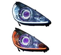 OneTrend Pour FIT Pour JAZZ 2003-2013 Ensemble Phares LED | Xénon Ange Diable Oeil DRL Feux Jour Lampe Accessoires Voiture Feux Phares Avants(Package 2,03-08)