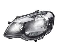 OneTrend Pour VW Pour Polo IV 2005-2009 Ensemble Lampe Avant Phare Voiture | Feux Phares Avants Phares Lampe Frontale Feu Avant Feux Avant Assemblage(Black RH)