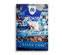 OneTrophy Toile Officielle Olympique de Marseille - Personnalisable avec Prénom ou Texte Libre - Décoration Murale Supporter - Made in France - Cadeau Supporter OM (Aux Armes, Marseillais)