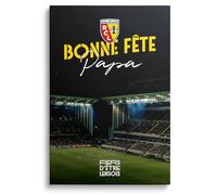 OneTrophy Toile Officielle RC Lens - 50x40 cm - Cadeau Fête des Pères - 8 designs uniques - 100% Made in France (Frissons à Bollaert)