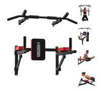 ONETWOFIT Barre de traction multifonctionnelle pour montage mural Professionnel Pull-Up Bar Chin-Up Station de musculation Appareil de dips adapté jusqu'à 200kg (Bar-Noir-1)