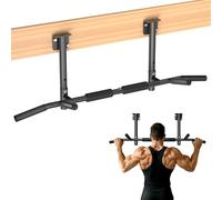 ONETWOFIT Barre de traction murale 3 en 1, montage sur poutre, montage au plafond, Heavy Duty pour l'intérieur et la maison, la gym (charge maximale 200 kg) (noir-1)