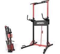 ONETWOFIT Barre de traction pliable autonome - Tour de traction Power Tower Dip Station de traction - Hauteur réglable - Station de musculation multifonction pour la maison
