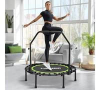 ONETWOFIT Trampoline Pliable pour Adultes, Mini Trampoline de Fitness de 101,6 cm avec poignée élastique réglable en Mousse, Trampoline d'exercice Silencieux pour entraînement Personnel en intérieur,