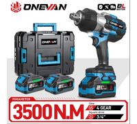 ONEVAN 3500N.M hocs électrique dynamométrique sans brosse 3/4 pouces 8 vitesses clé sans fil outils électriques pour Makita 18V batterie broche Without Battery