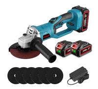 ONEVAN Meuleuse d'angle sans fil 125mm 2 batteries 3.0Ah, rotative 180°