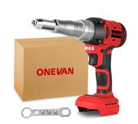 ONEVAN riveteuse electrique, 20000n pistolet à riveter sans fil pour makita 18v, lumière led, 3 adaptateurs, brushless pince à rivet sur batterie pour rivets aveugles 2.4-5.0 mm(sans batterie)