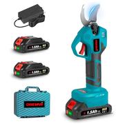 ONEVAN secateur a batterie, secateur electrique sans fil avec 2x1.5ah batteries et coffret, diamètre de coupe 30 mm, affichage numérique, coupe branche electrique pour le jardinage, sk5