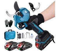 ONEVAN Sécateur Électrique sans Fil 40mm, Cisaille de Jardin, Brushless Taille haie avec 2×1,5Ah Batteries, Lames SK5 & Écran LCD, Outil de Jardinage pour Coupe de Branches, Élagage des Arbres