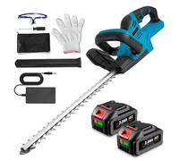 ONEVAN Taille haie Batterie, 55 cm cisaille a Gazon sans Fil avec Batterie 2X 3000mAh, Longueur de Coupe de 56 cm, espacement des Dents de 15 mm, Taille-Haies électriques pour Jardin et pelouse