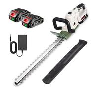 ONEVAN Taille haie sans Fil, Taille haie Batterie avec 2 Batteries de 2000 mAh, Lame de 51 cm, Coupe des Branches à 15 mm, tête rotative à 180°, Grand Taille-haie Electrique avec Double sécurité